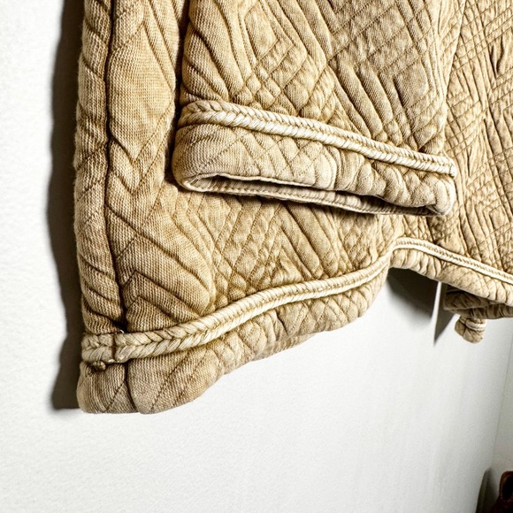 Banana Republic Quilted Cardigan New British Khaki Sz Small - Picture 10 of 12